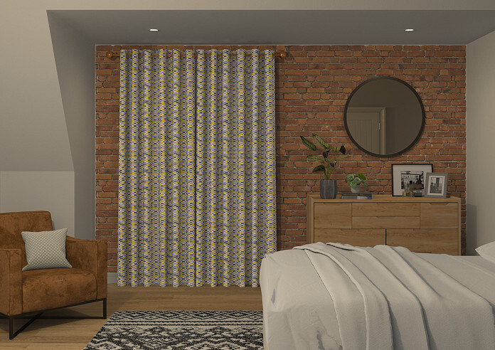 Batik, Saffron - Made to Measure Curtains - Image 7